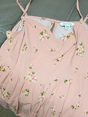 American Eagle Outfitters Pink Floral Spaghetti Strap Tank
